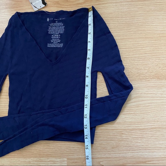 NWT Free People Gone Adrift Navy Long Sleeve Small - Picture 5 of 8